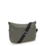 Kipling IZELLAH, mittelgroße Schultertasche, Green Moss (grün), Umhängetasche mit viel Stauraum