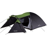 NILS CAMP Trekker Zelt für 4 Personen in Grün-Grau - Campingzelt mit Vorraum für Outdoor, Familie & Trekking