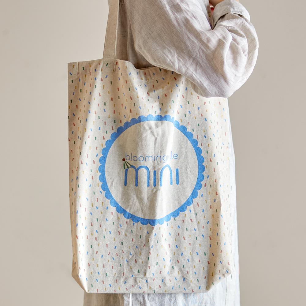 Bloomingville MINI Celebrate Tragetasche Blau Baumwolle 38x40cm