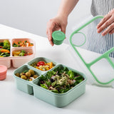 LocknLock To-Go Lunchbox 1,5 L, Mint, 3 Fächer - Mikrowellengeeignet BPA-frei