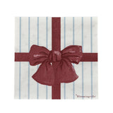 Bloomingville Bowie Servietten 20er Pack 33x33 cm blau mit Schleife Papierservietten Weihnachtstisch