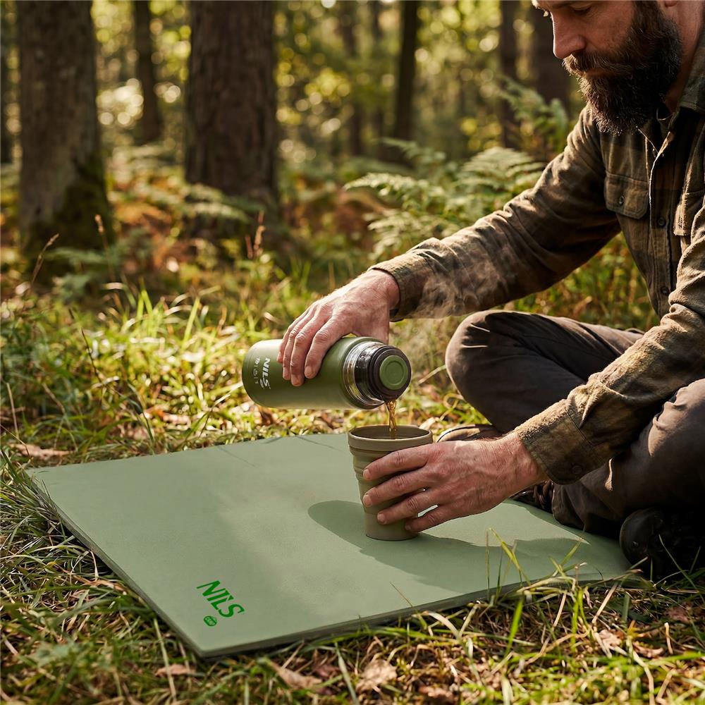 NILS CAMP Campingmatte 190 cm in grün Isomatte Schlafmatte Camping Outdoor Trekking Festival