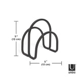Umbra Squire Serviettenhalter, in Schwarz, gebogenes Metall im eleganten Stil