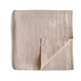 Mushie Musselin-Baby-Wickeldecke, Blush, Pucktuch aus 100% Bio-Baumwolle