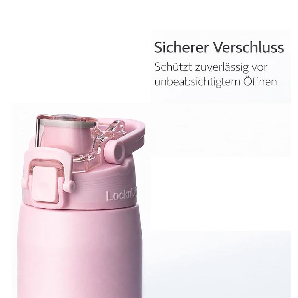 LocknLock Edelstahl Trinkflasche 720 ml Blau - Thermoflasche One-Touch auslaufsicher