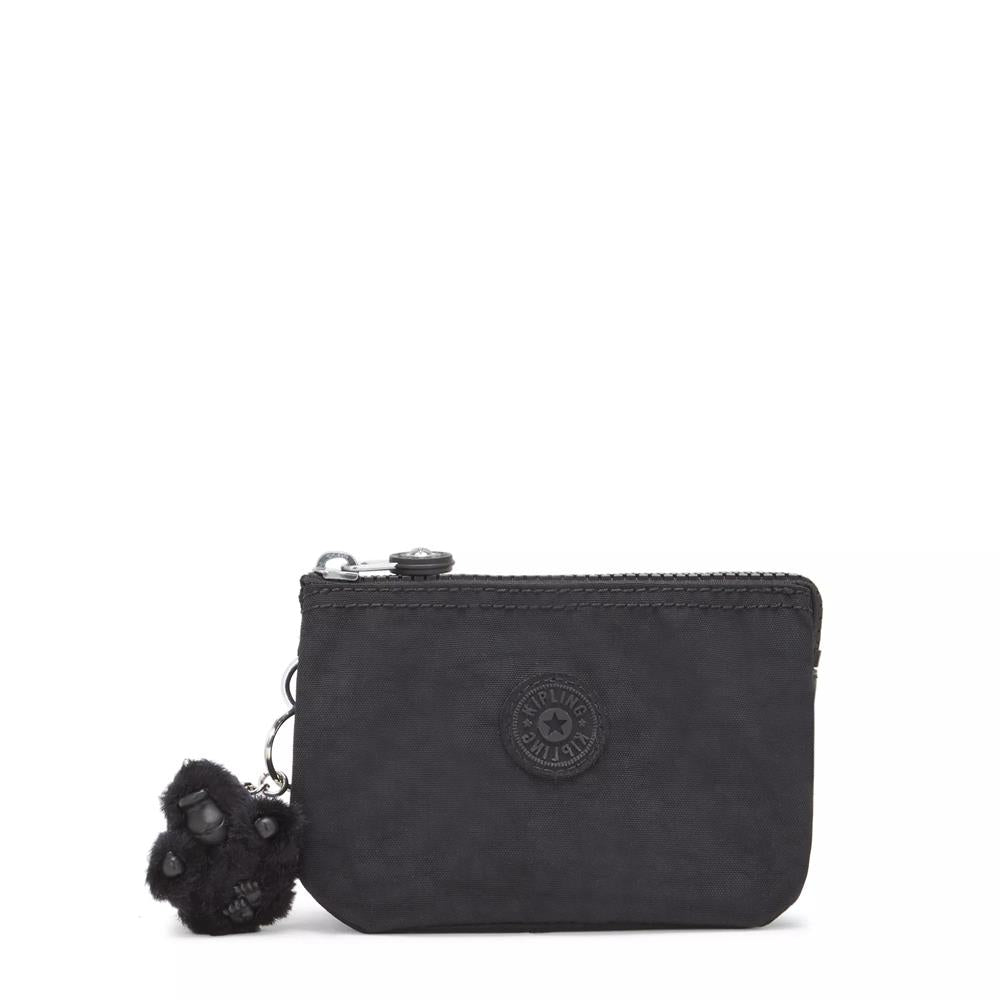Kipling CREATIVITY S, kleine Geldbörse, Black Noir (schwarz), Portemonnaie mit Reißverschluss