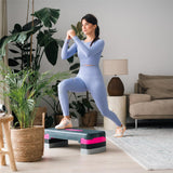 Aerobic Stepper 3-fach höhenverstellbar Schwarz/Pink für Fitness und Workout | HMS AS002