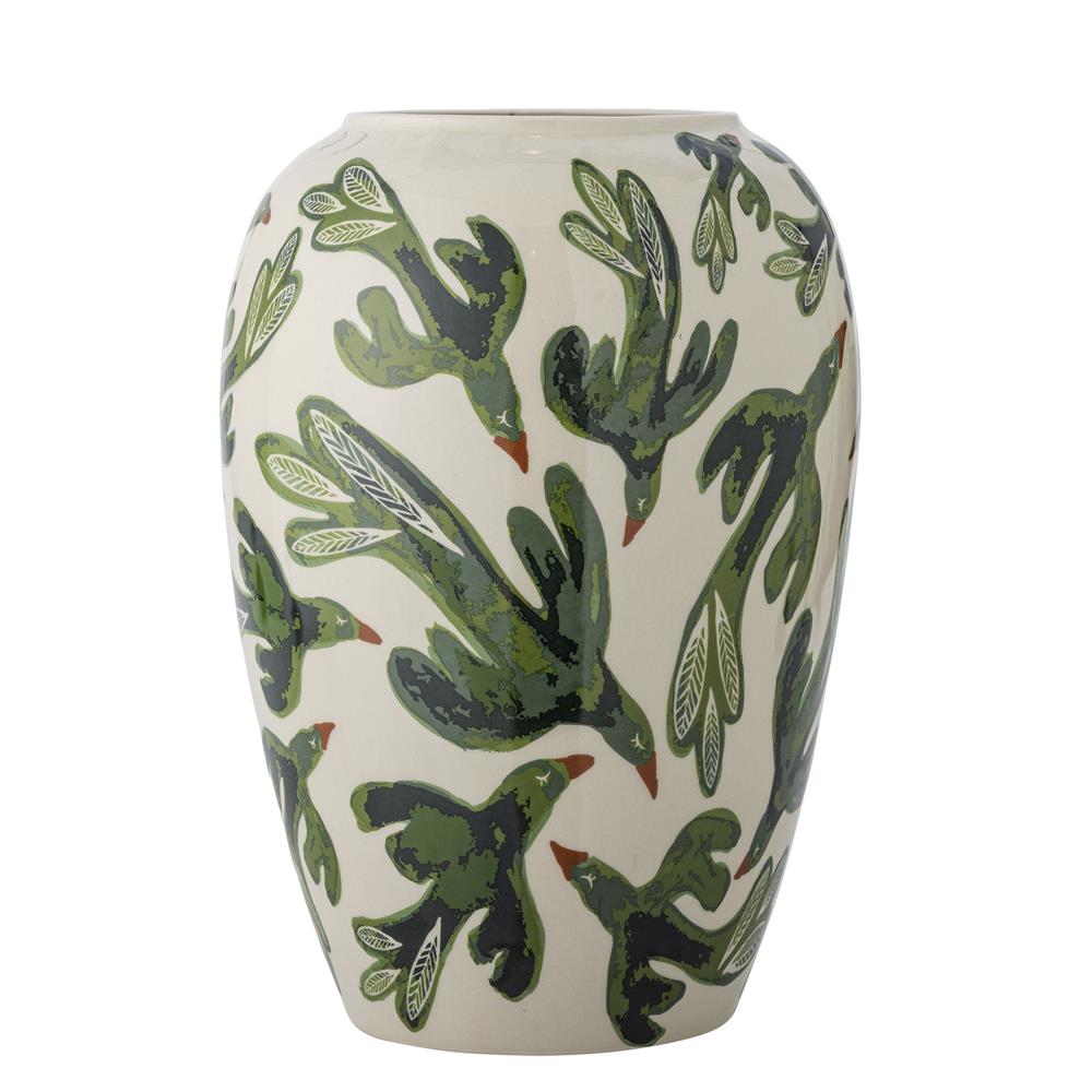 Bloomingville Birdliva Vase mehrfarbig Steingut D 21,5 x H 33 cm Dekoration Wohnaccessoires