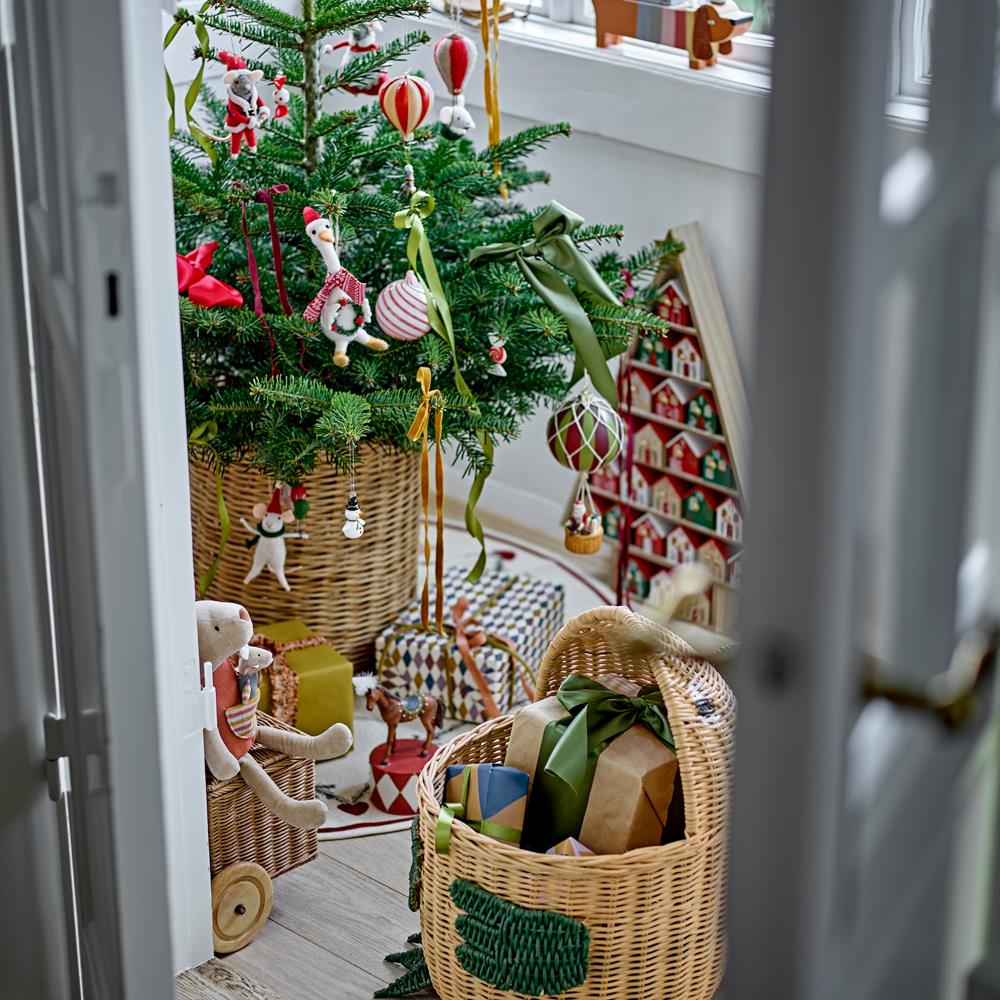 Bloomingville Arlo Baumschmuck Gans aus Wolle Weiß Weihnachtsanhänger