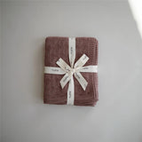 Mushie Gestrickte Babydecke Honigwaben, Desert Rose, aus 100% Bio-Baumwolle