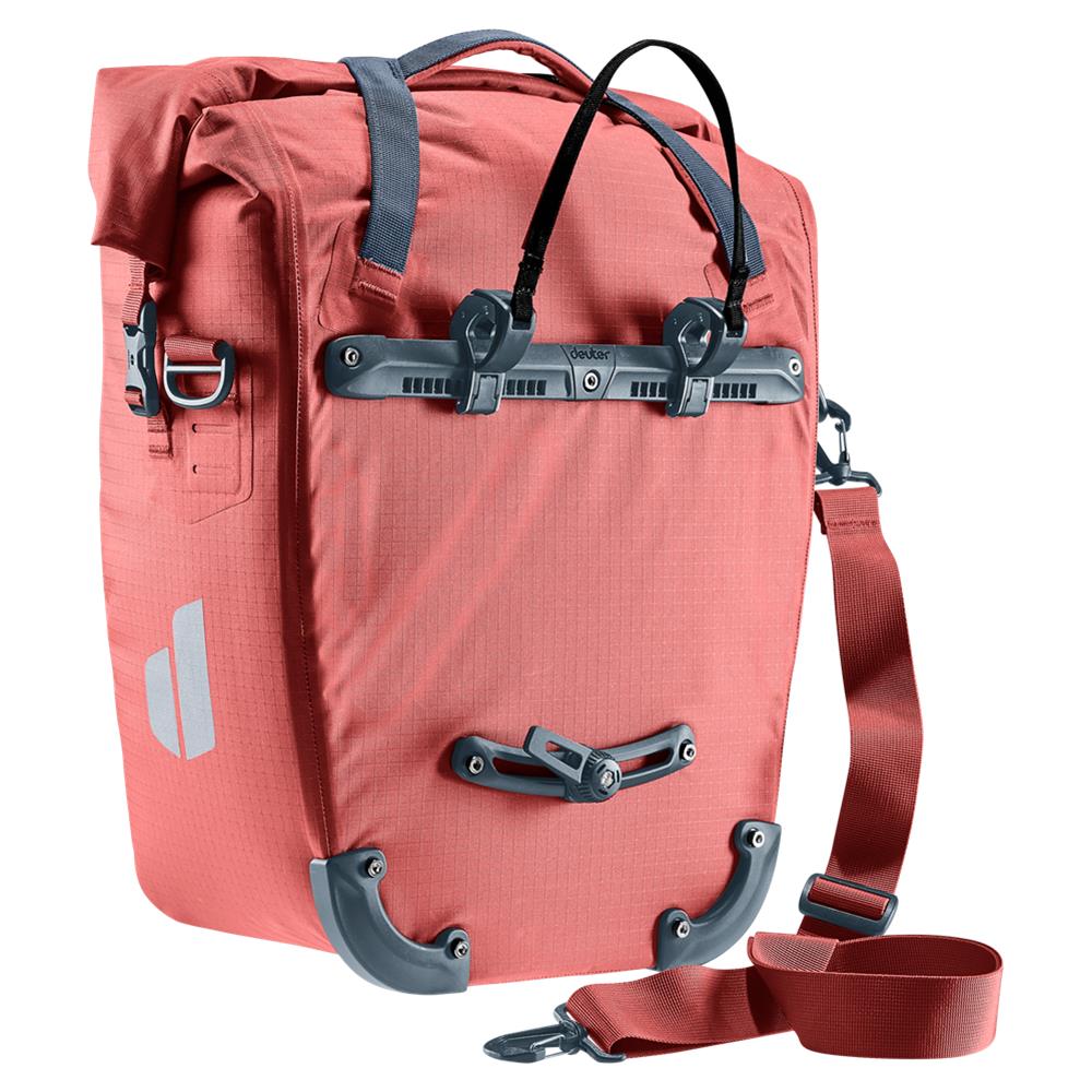 deuter Weybridge, Fahrradtasche, redwood (rot), 25L+5L, mit Bagfix-Halterung