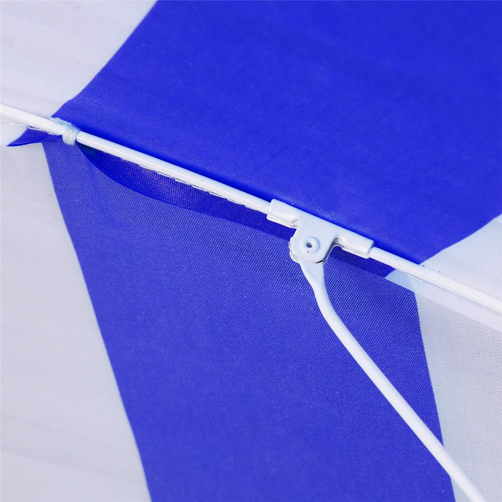 NILS CAMP Strandschirm blau-weiß UV Schutz SPF40 für Strand Camping Garten