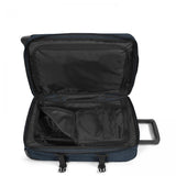 Eastpak TRANVERZ S, Kleiner Reisetrolley, Triple Denim (blau), 42L, Rollkoffer mit 2 Rädern und TSA-Schloss