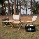 NILS CAMP faltbare Campingbox mit Tischfunktion 50L in Schwarz - stabile Reisebox