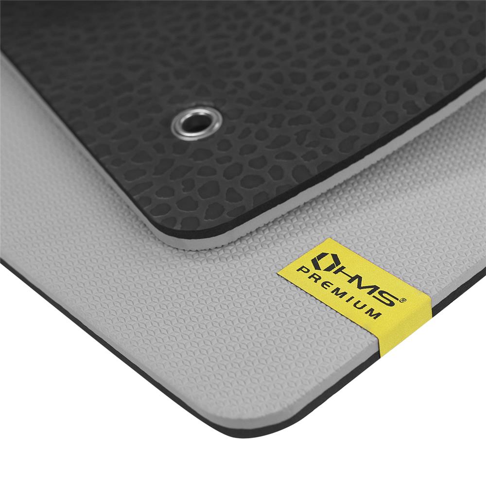 Fitnessmatte 110x55 cm 15 mm Grau/Schwarz | HMS Premium MFK01