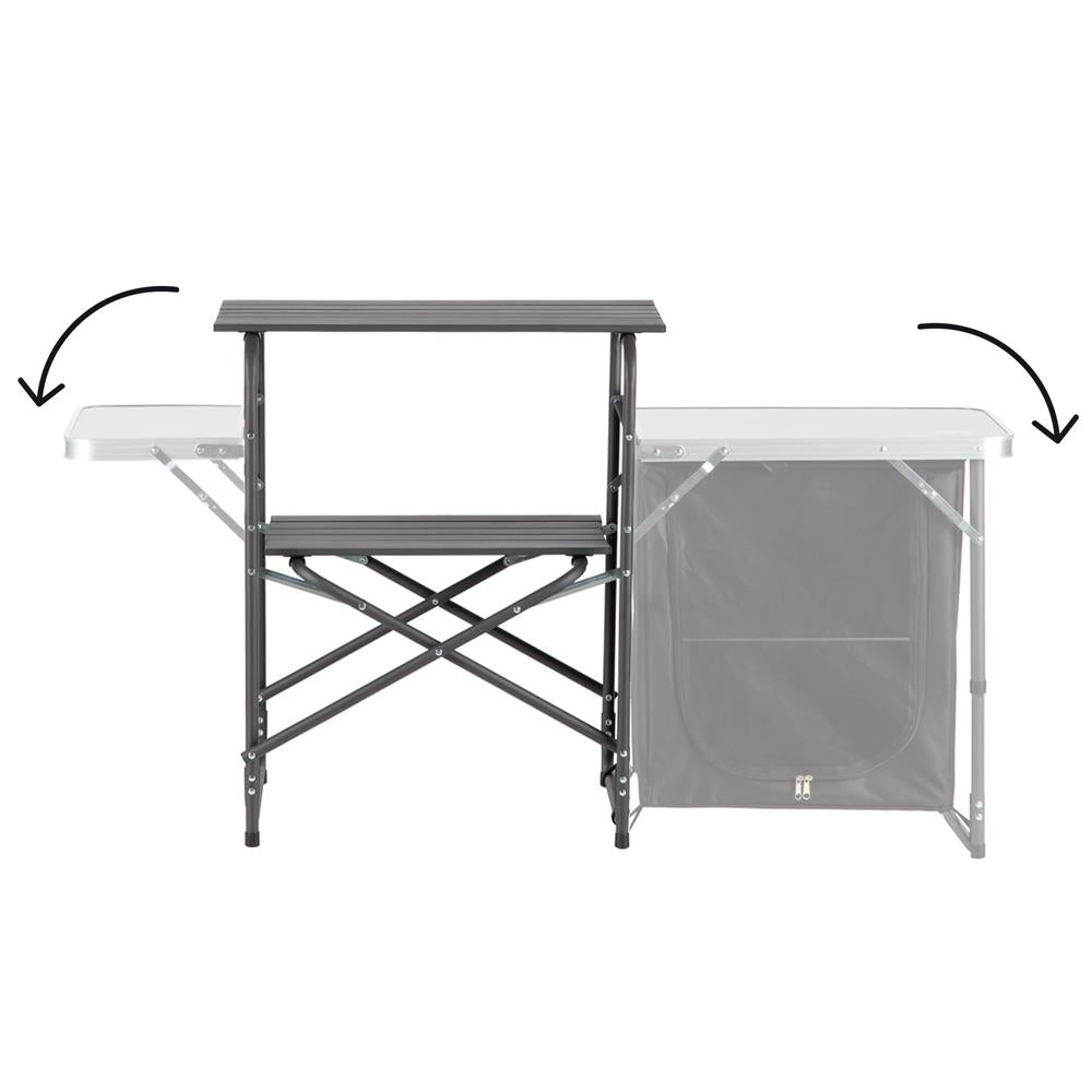 NILS CAMP Campingschrank faltbar für Camping Outdoor Küche mit Stauraum