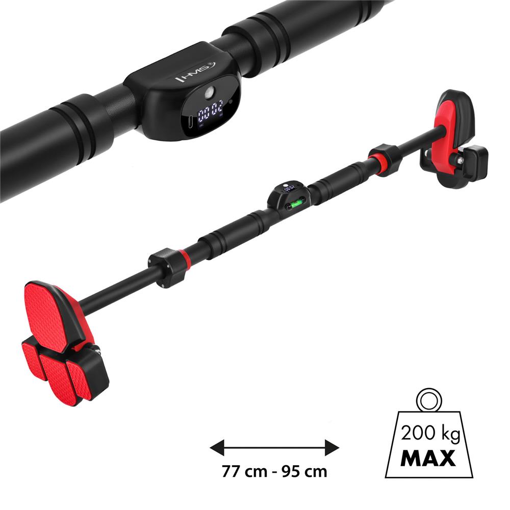 Klimmzugstange für Türrahmen 77-95 cm mit Wiederholungszähler | HMS DD500