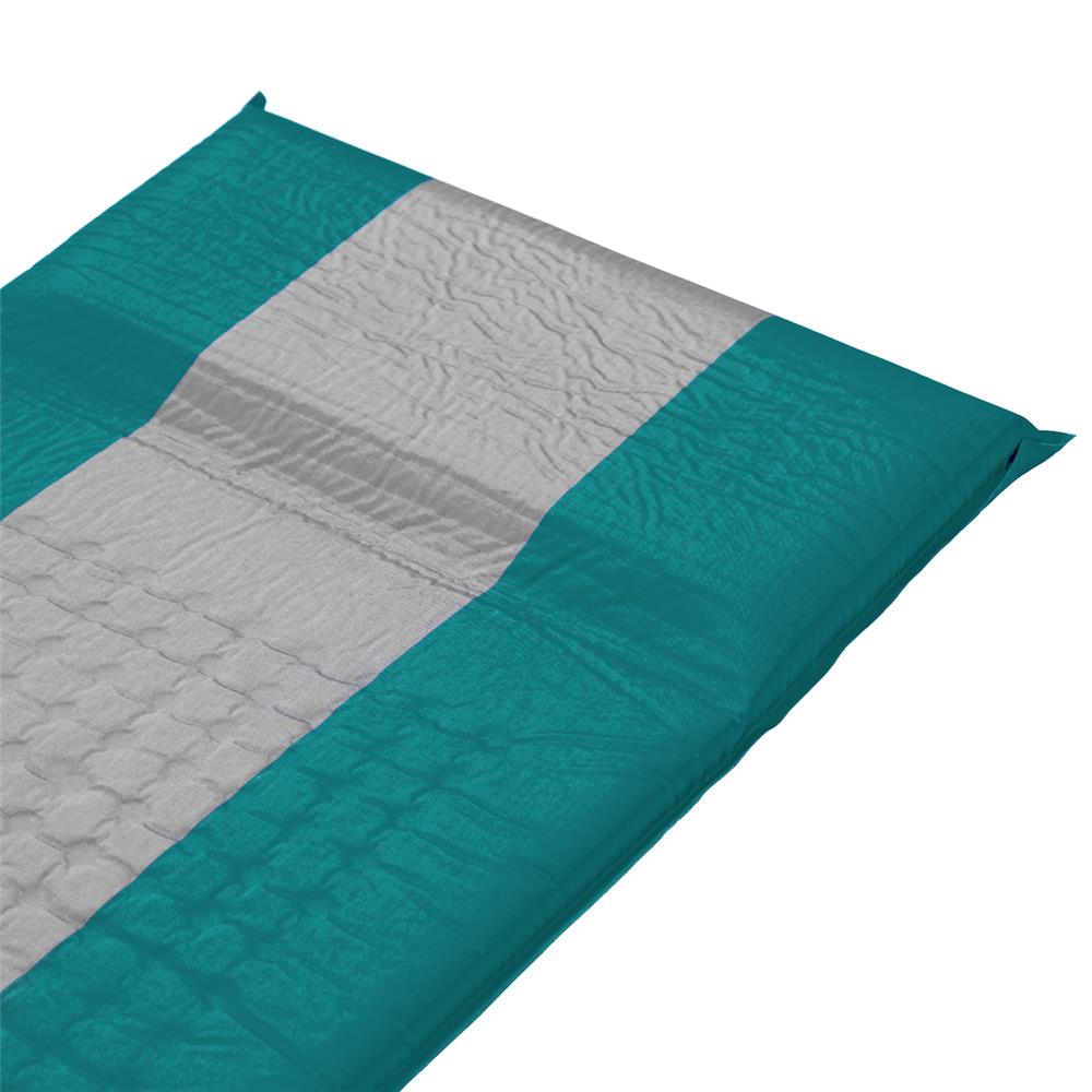 NILS CAMP selbstaufblasende Campingmatte 195 cm türkis-grau Isomatte Outdoor Schlafmatte
