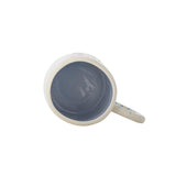 Bloomingville MINI Cloudy Tasse 225 ml Steingut, natur, Schriftzug "The earth laughs in flowers"