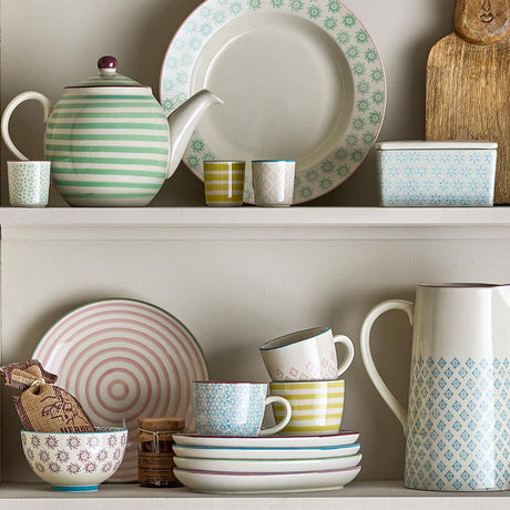 Bloomingville Patrizia Butterdose, Blau, Steingut, dänisches Design