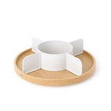 Umbra Bellwood Drehbarer Organizer, Lazy Susan Drehteller in Weiß/Natur
