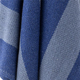 Bloomingville Frello Decke blau - Plaid mit Streifen aus recycelter Baumwolle für Sofa