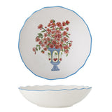 Bloomingville Dorothy Schale aus Steingut in Bunt D28 x H6,5 cm – Servierschale für Tischdeko