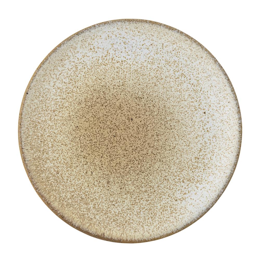 Bloomingville Paula Teller, Natur, 20cm, Steingut, dänisches Design