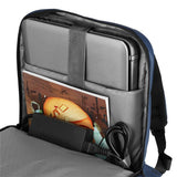 NILS Laptop Rucksack 15L Blau - mit USB- und USB-C-Anschlüssen Arbeit Schule Uni Reisen