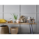 Bloomingville Heddy Korb, 2er Set, aus Seegras, in Schwarz und Natur gewebt, dänisches Design
