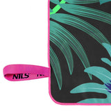 NILS Mikrofaserhandtuch 160x80 cm Blätter - schnelltrocknendes Handtuch für Camping, Strand & Sport