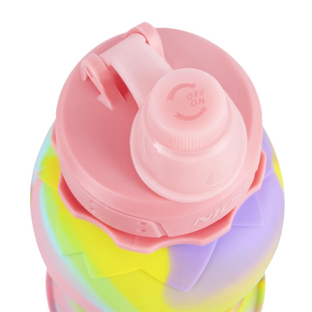 NILS CAMP Faltbare Trinkflasche 700 ml Silikon rosa für Camping Outdoor Reisen