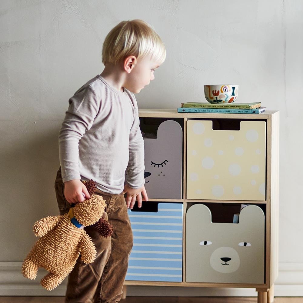 Bloomingville MINI Charlie Plüschtier bunt - weicher Hund Stofftier für Baby & Kinderzimmer Deko