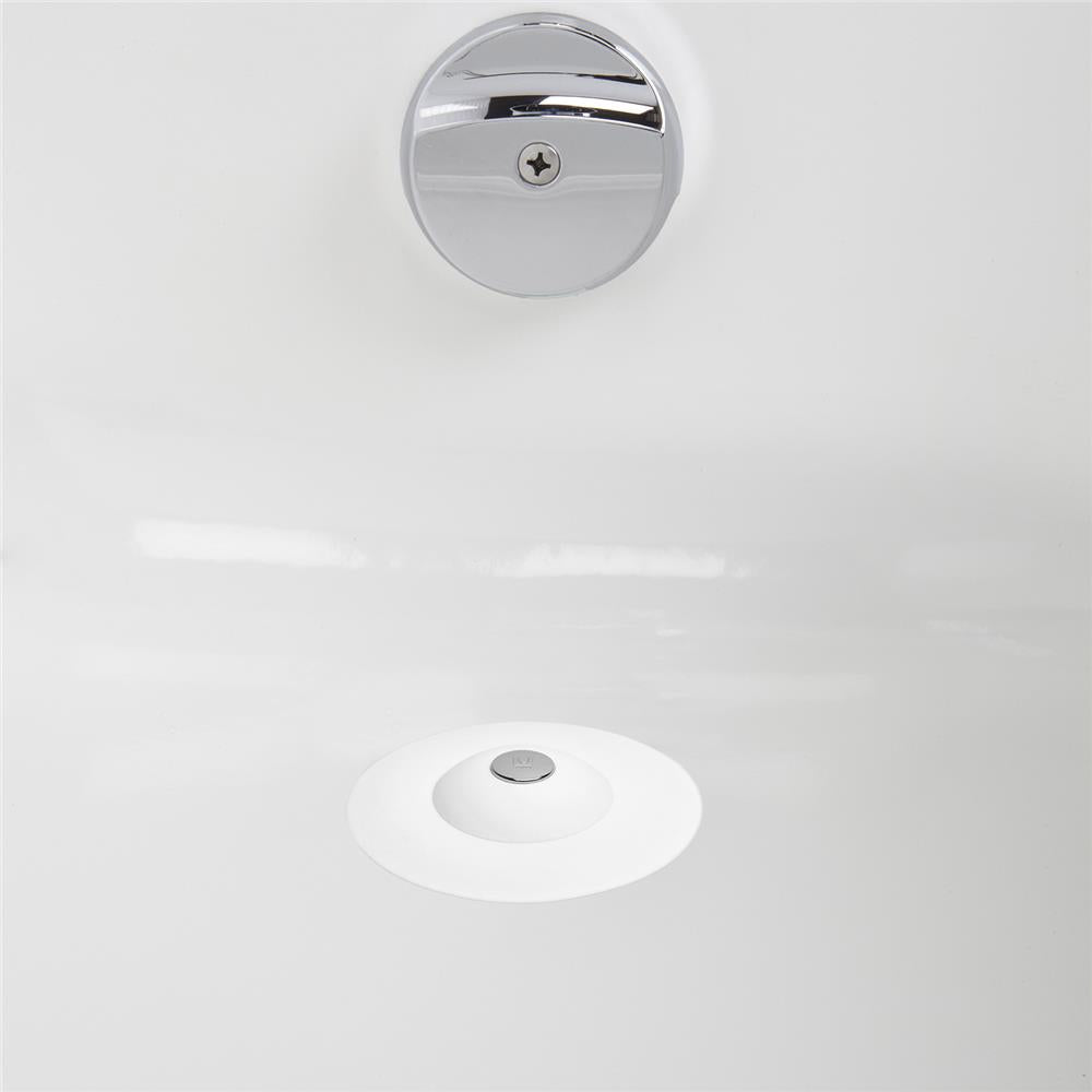 Umbra Flex Badewannenstöpsel, Haarsieb, Abflusssieb für Dusche, Badewanne, Waschbecken, in Weiß