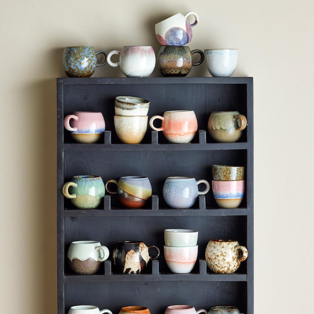 Bloomingville Paula Tasse aus Steingut in Grün 275 ml – Tasse für Küche und Tischdeko