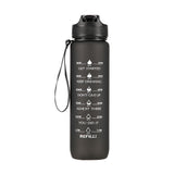NILS CAMP Trinkflasche Tritan 1000 ml mit Strohhalm schwarz für Outdoor Sport Reisen