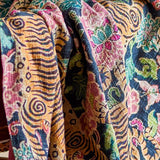 Bloomingville Lester Decke 152x127 cm bunt - Baumwolldecke mit Tigermotiv für Sofa & Wohnbereich