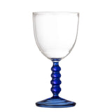 Bloomingville Noemi Weinglas aus Glas in Blau 220 ml – modernes Weinglas für Tischdeko