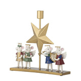 Bloomingville Peo Kerzenhalter Bunt Polyresin Weihnachtsdeko Engelmaus