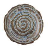 Bloomingville Marjorie Tablett Blau Steingut Landhaus 29x5,5cm