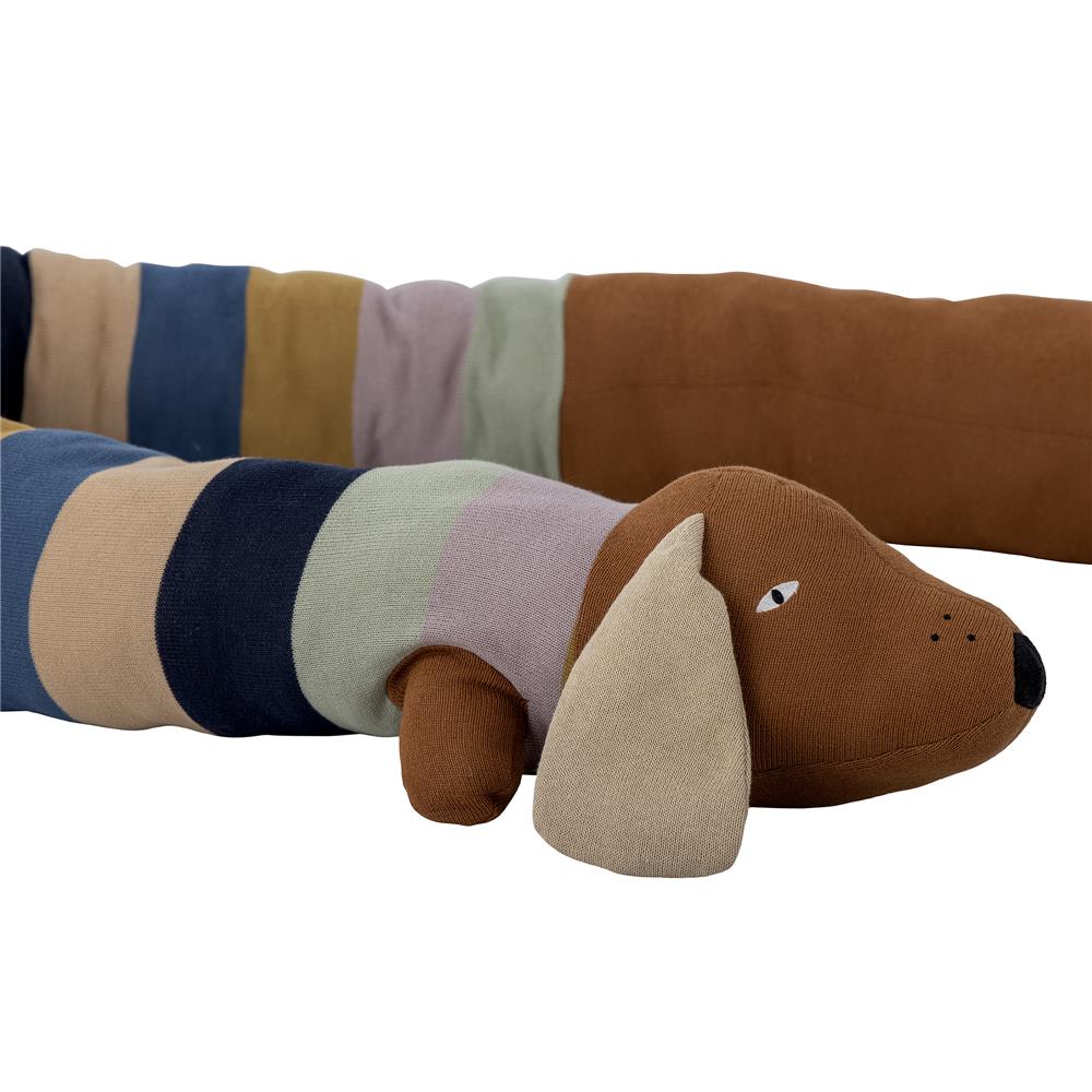Bloomingville MINI Charlie Stofftier Hund, 2m lang, Baumwolle