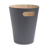 Umbra Woodrow Abfalleimer, Anthrazit/Holz, 7,5 Liter, Zweifarbiger Papierkorb