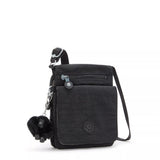Kipling NEW ELDORADO, kleine Umhängetasche, Black Noir (schwarz), kompakte Crossbody Tasche