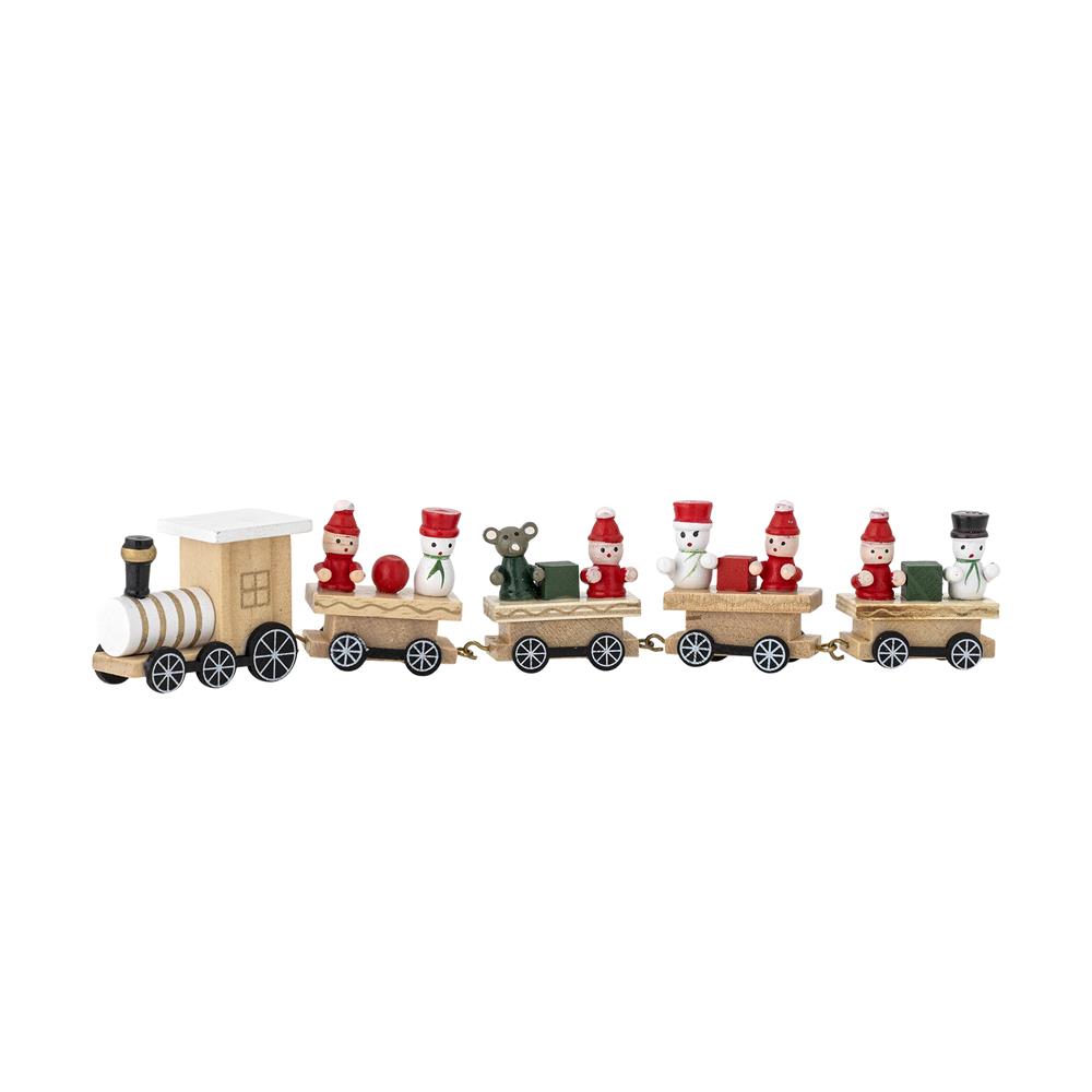 Bloomingville Bertie Weihnachtsanhänger Zug Rot Birkenholz Christbaumschmuck