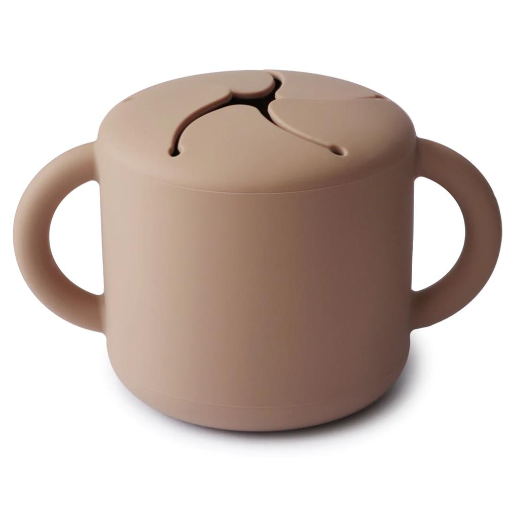 Mushie Snackbecher, Natural, aus Silikon, BPA-frei