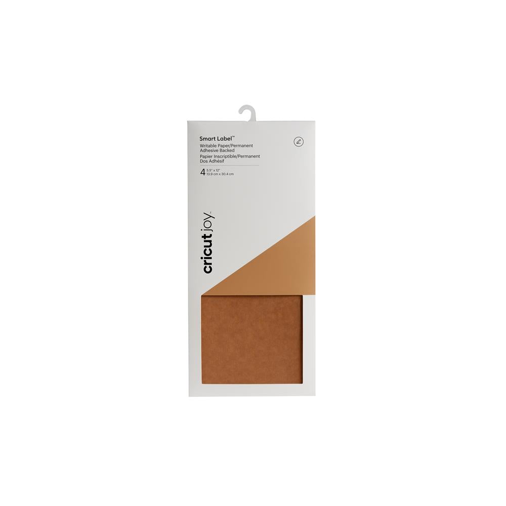 Cricut Joy Smart Label Kraftpapier Braun 14x30 cm 4 Stück Etiketten Beschriftung für Joy Plotter