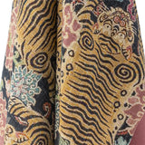 Bloomingville Lester Decke 152x127 cm bunt - Baumwolldecke mit Tigermotiv für Sofa & Wohnbereich