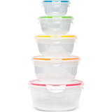 LocknLock Frischhaltedosen 5er Set rund, 250 ml bis 2,1 L, BPA-frei, Spülmaschinengeeignet