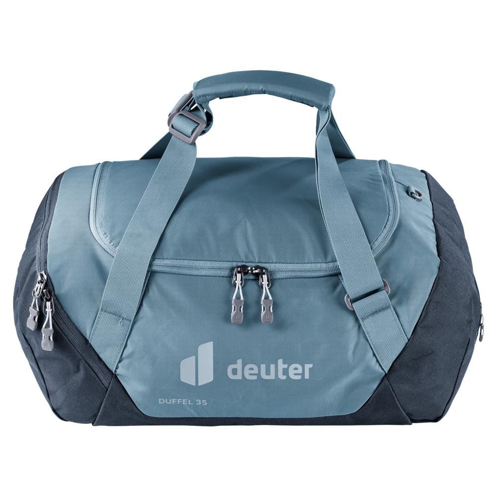 deuter Duffel 35, Reisetasche, atlantic-ink (blau), 35L, Duffelbag mit Seitentasche, Netzinnentasche