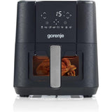 Gorenje AF1350DWB Heißluftfritteuse mit Sichtfenster 1350W 5,4L Antihaft Beschichtung schwarz
